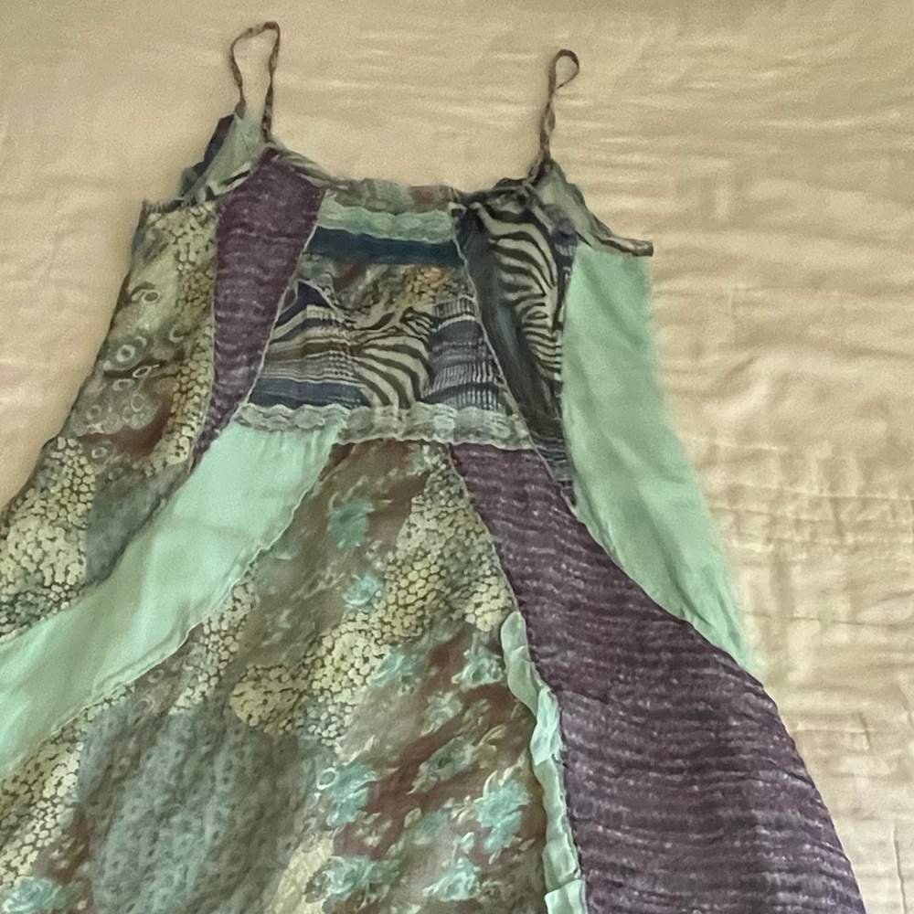 I.AM.GIA Green and Purple Asymmetrical Sundress - Picture 5 of 5